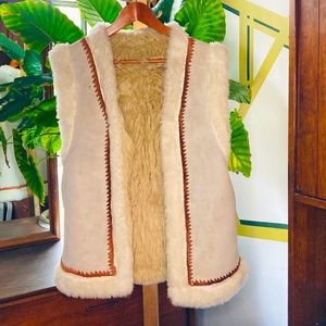 Vintage 1960’s Lamb Skin & Wool Vest
